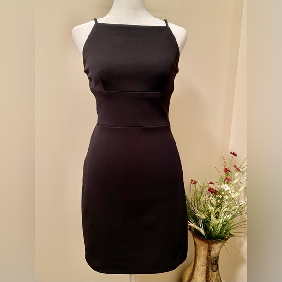 B. Smart Black dress; back zipper; lace detail on back; worn once; size 5 - Picture 1 of 4